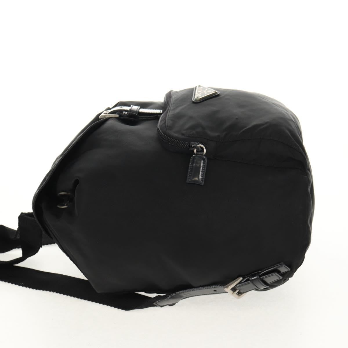 Prada Front Pocket Tessuto Black Nylon Backpack Bag (Pre-Owned)