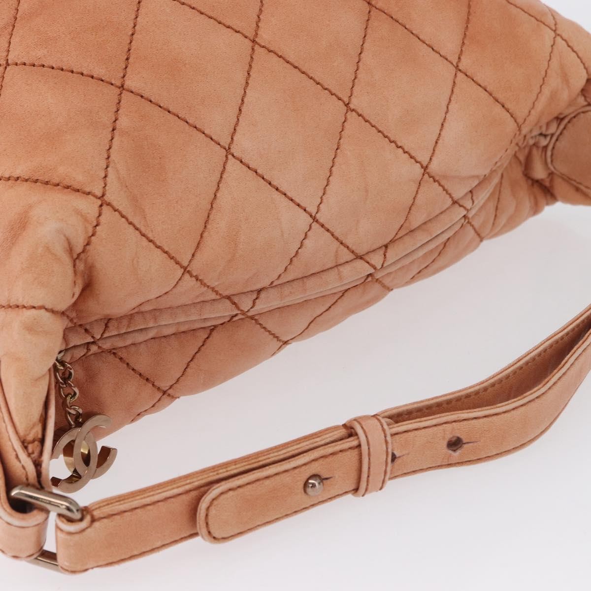 Chanel Cloudy Bundle Hobo Quilted Lambskin Orange Leather Shoulder Bag Bag (Pre-Owned)