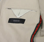 Gucci Men's Beige Cotton Blazer Jacket