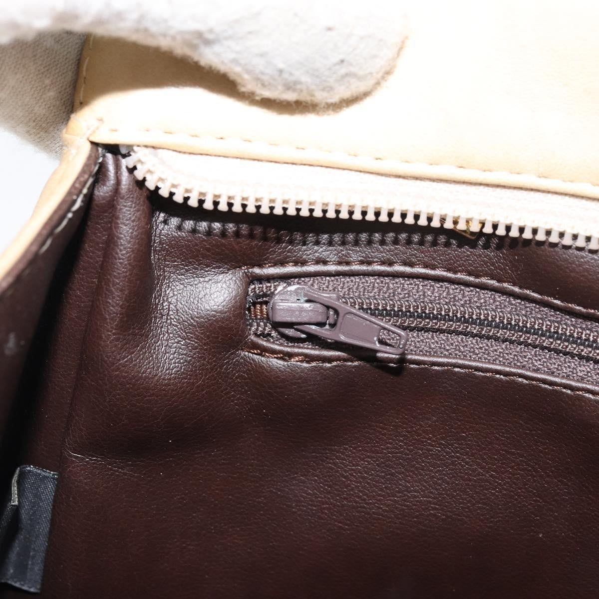 Bally Vintage Chain Quilted Leather Beige Leather Shoulder Bag Bag (Pre-Owned)