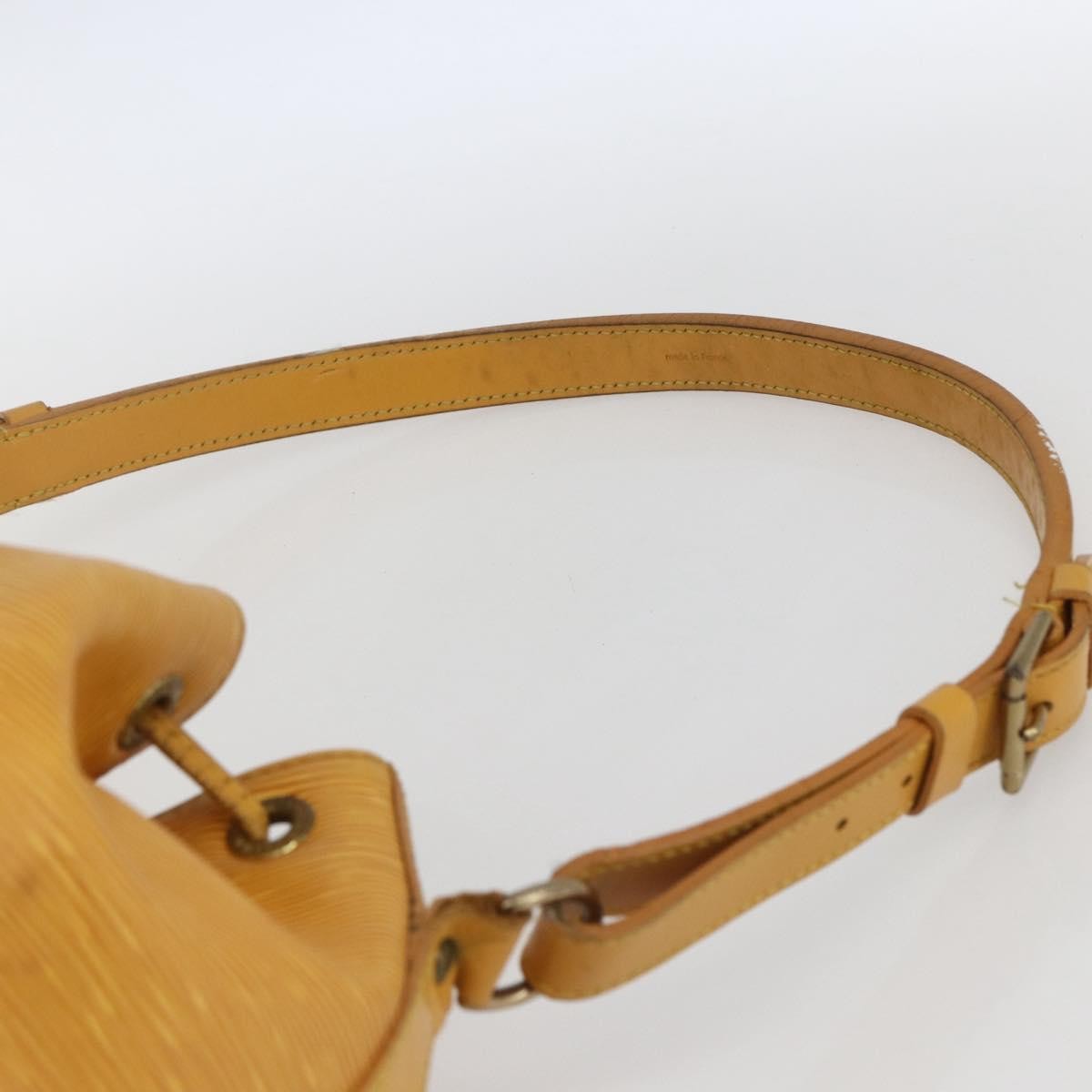Louis Vuitton Petit Noe Monogram Canvas Yellow Leather Shoulder Bag Bag (Pre-Owned)