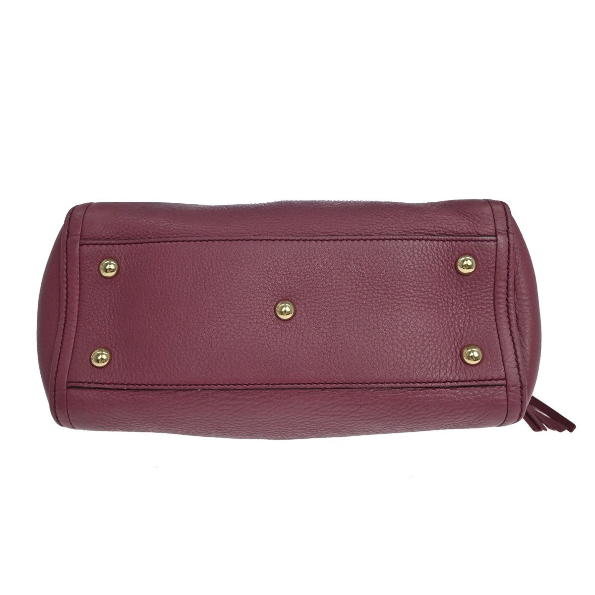 Gucci Soho Convertible Top Handle Leather Purple Leather Handbag (Pre-Owned)