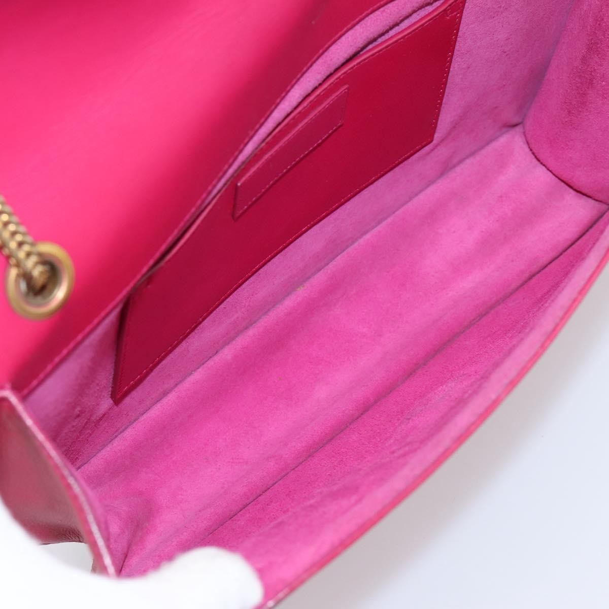Saint Laurent Vintage Shoulder Bag Leather Pink Leather Shoulder Bag Bag (Pre-Owned)