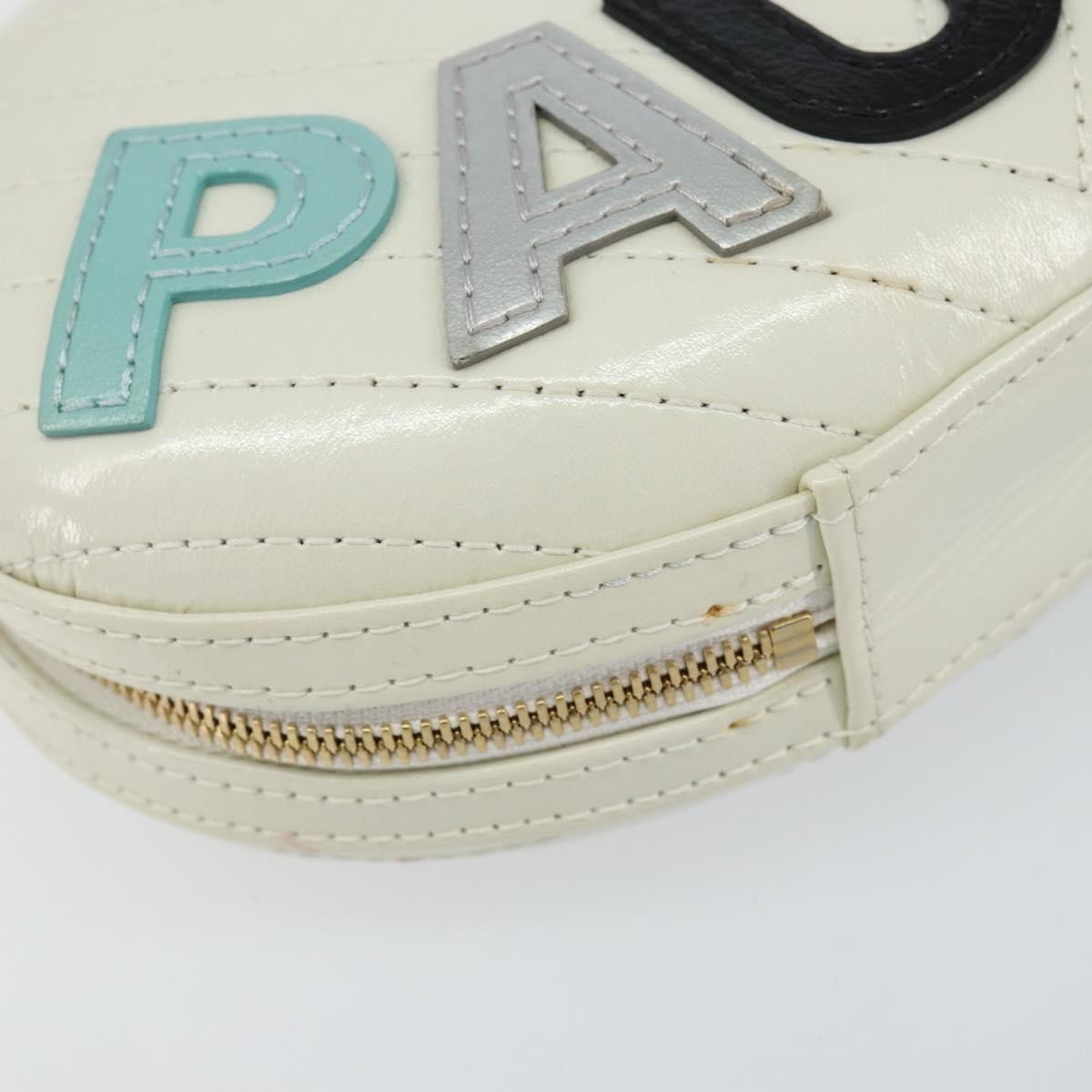 Chanel La Pausa Evening Chevron Lambskin With Applique White Leather Shoulder Bag Bag (Pre-Owned)