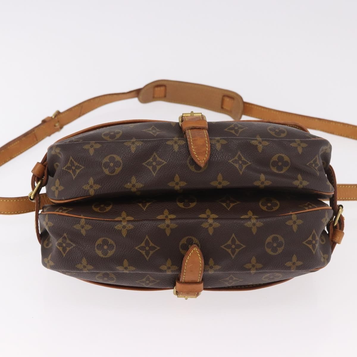 Louis Vuitton Saumur Handbag Monogram Canvas Brown Canvas Handbag (Pre-Owned)