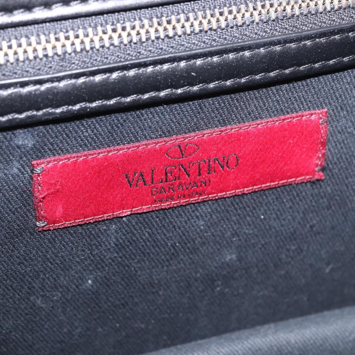 Valentino Garavani Glam Lock Leather Black Leather Shoulder Bag Bag (Pre-Owned)