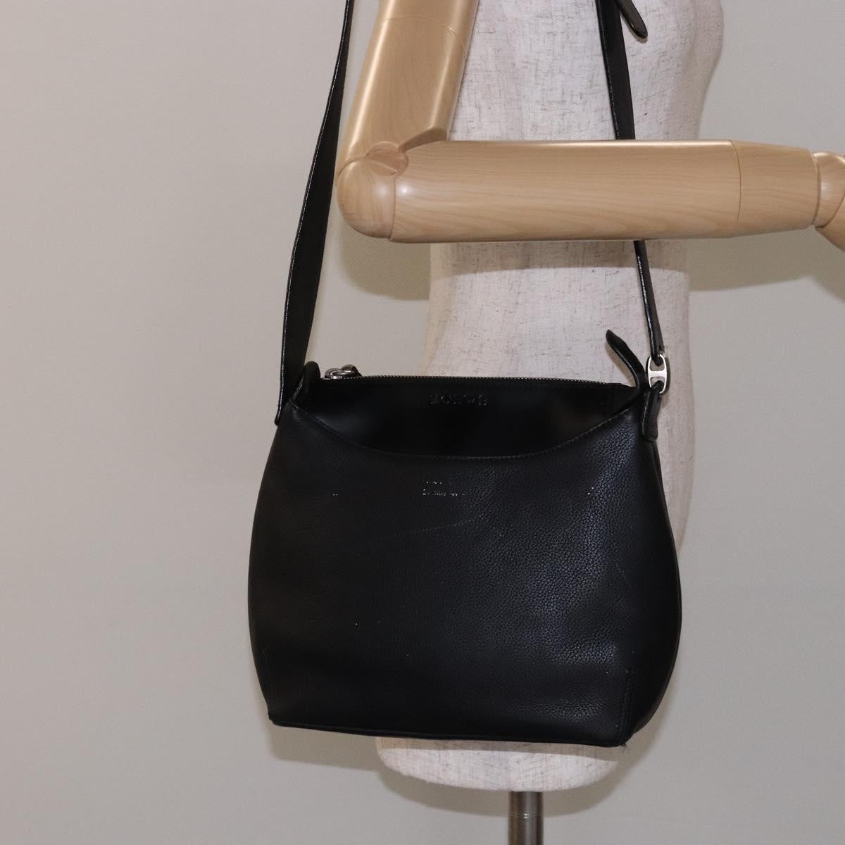 Loewe Vintage Leather Black Leather Shoulder Bag Bag (Pre-Owned)