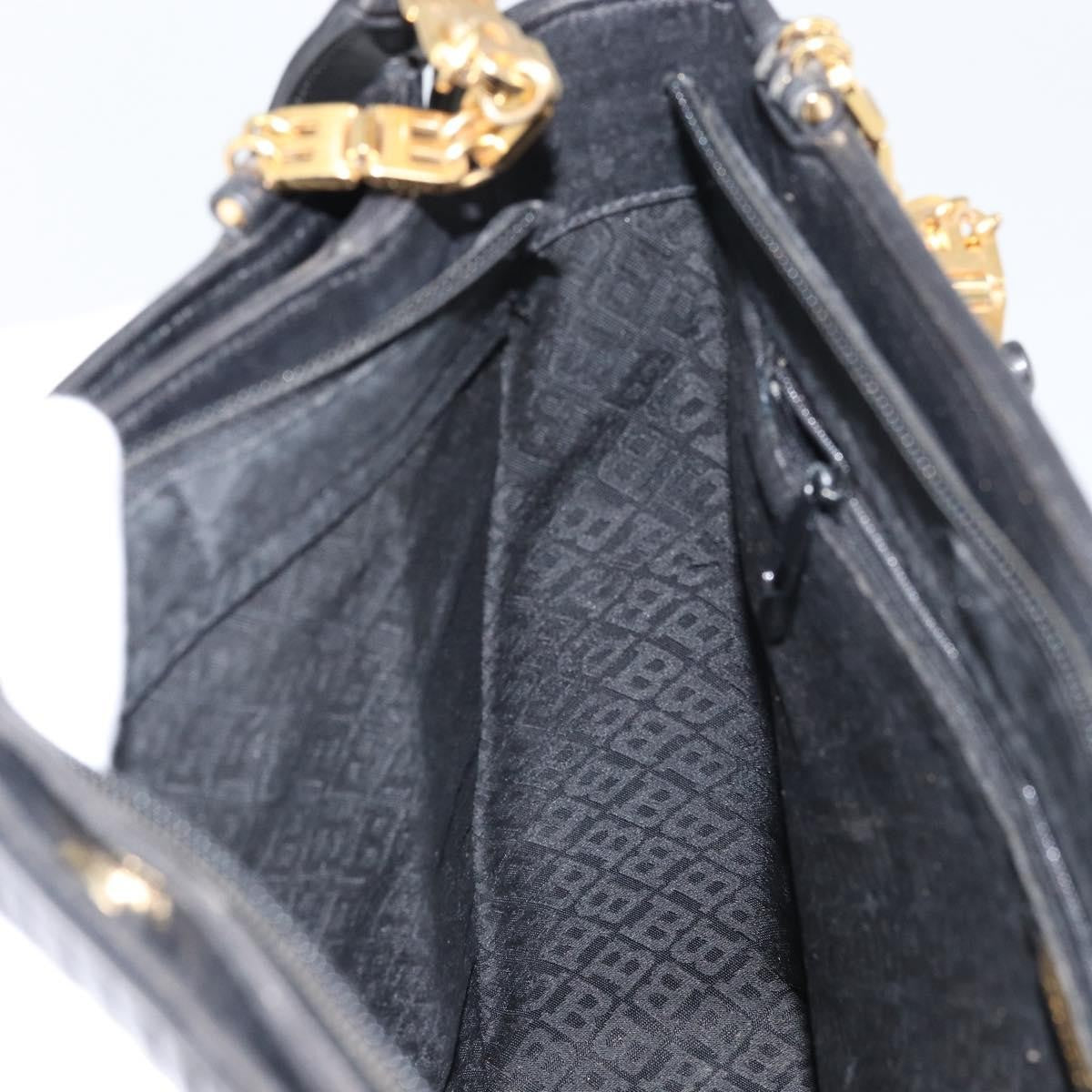 Bally Vintage Quilted Leather Black Leather Tote Bag Bag (Pre-Owned)