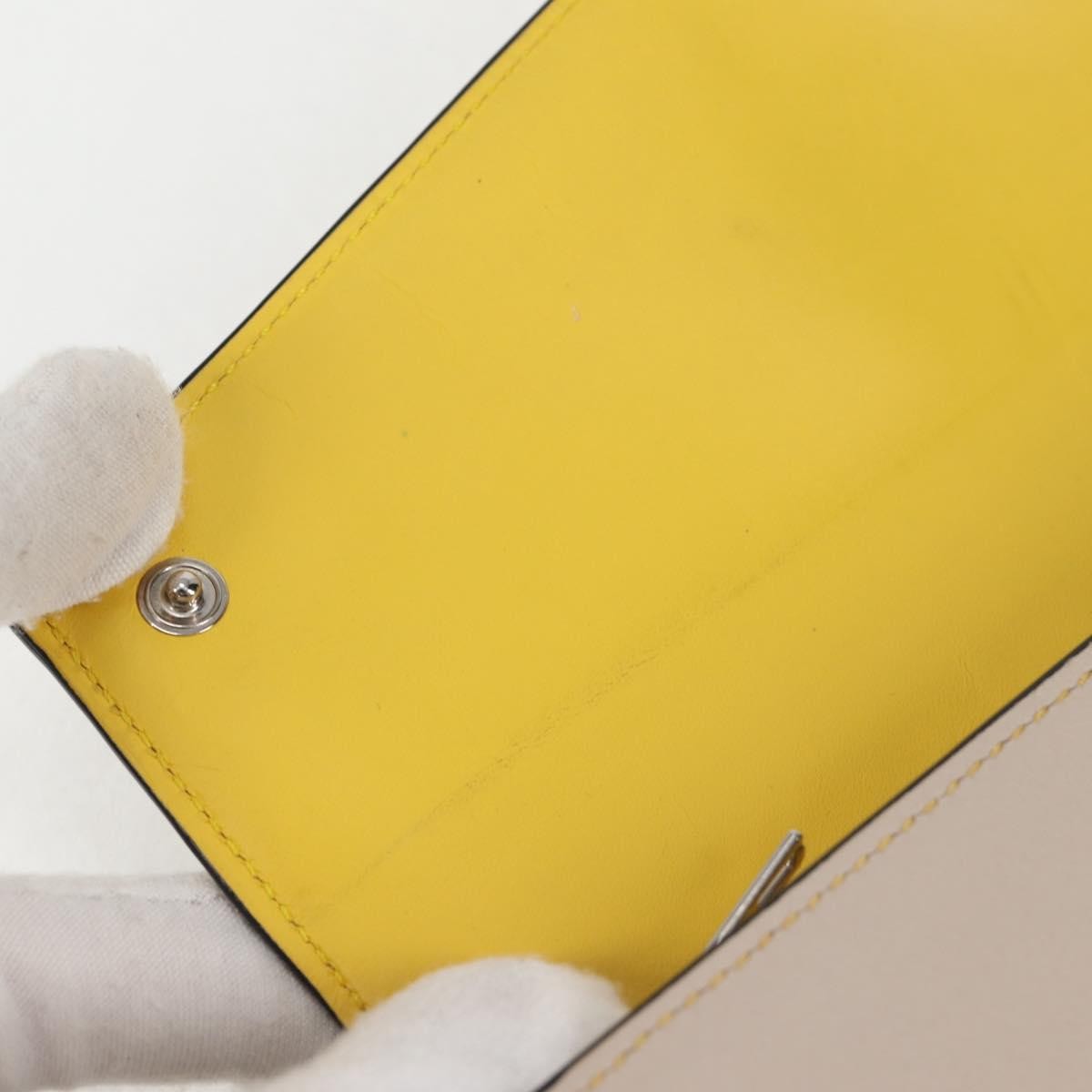 Loewe Puzzle Zip Leather Yellow Leather Wallets Accessory (Pre-Owned)