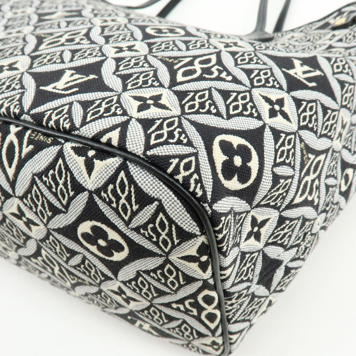 Louis Vuitton Neverfull Nm Limited Edition Since 1854 Monogram Jacquard Black Canvas Tote Bag Bag (Pre-Owned)