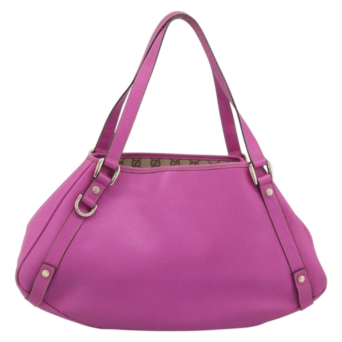 Gucci Abbey Leather Pink Leather Shoulder Bag Bag (Pre-Owned)