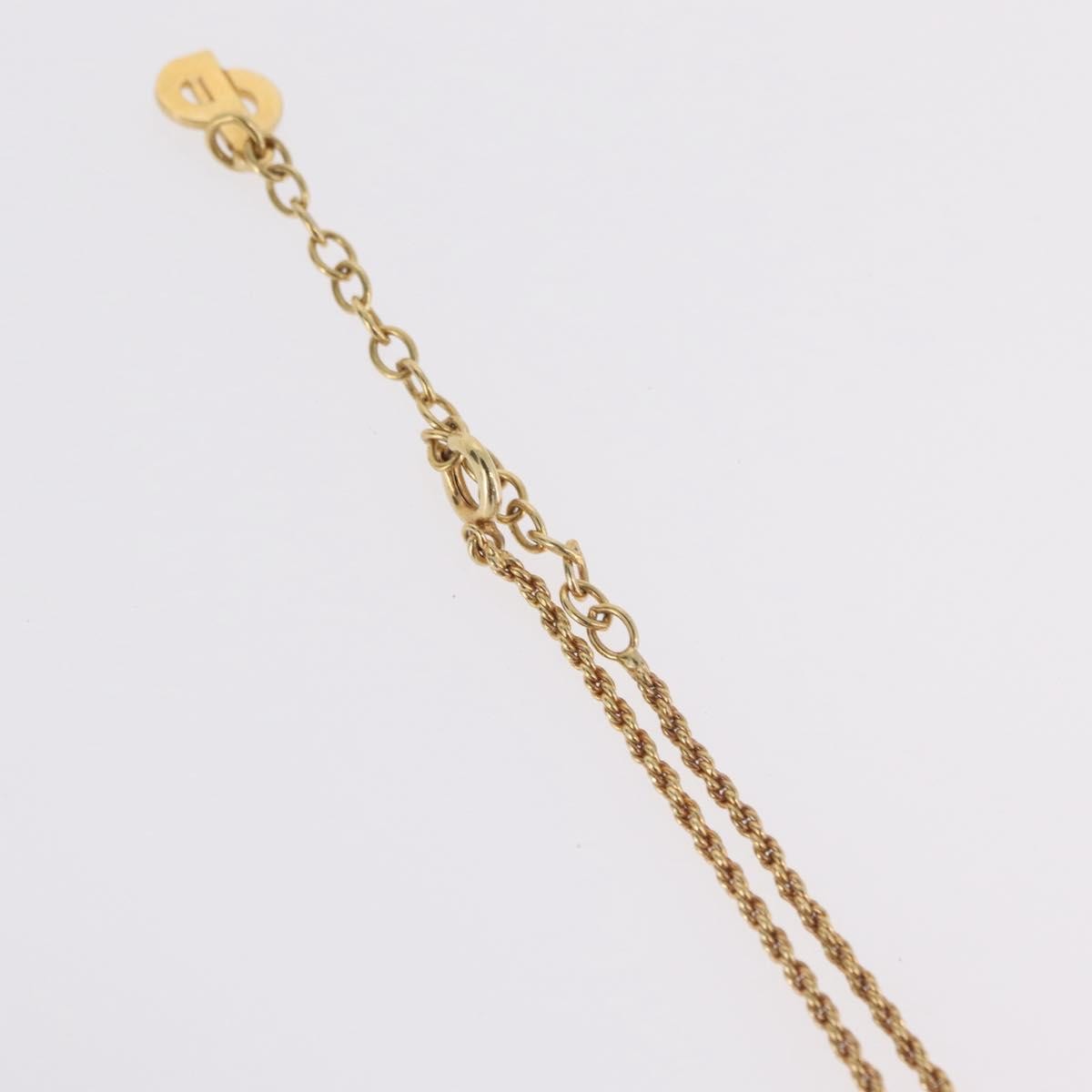 Christian Dior Vintage Cd Heart Pendant Metal Gold Metal Necklace Jewelry (Pre-Owned)