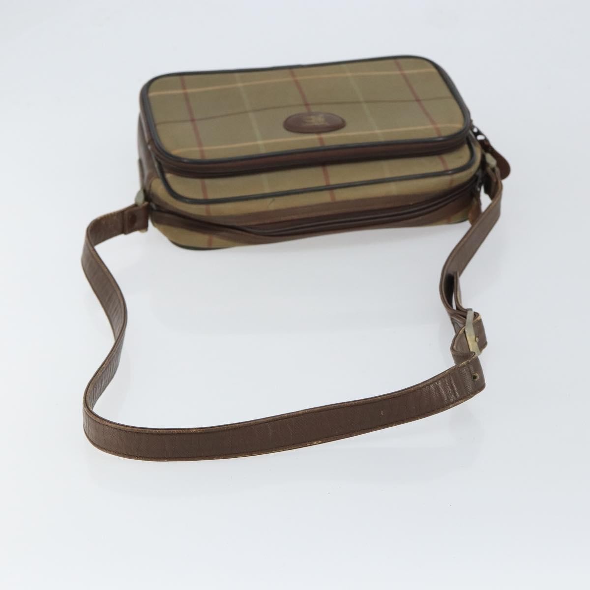 Burberry Nova Check Canvas Beige Canvas Shoulder Bag Bag (Pre-Owned)