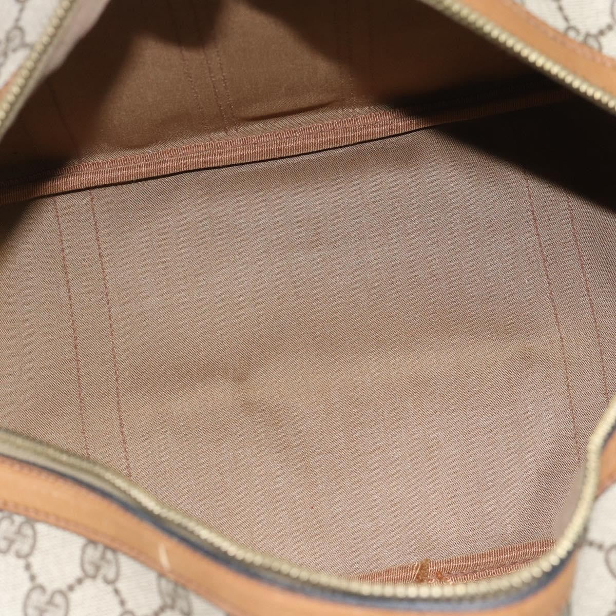 Gucci Zip Boston Gg Canvas And Leather Beige Pvc Handbag (Pre-Owned)