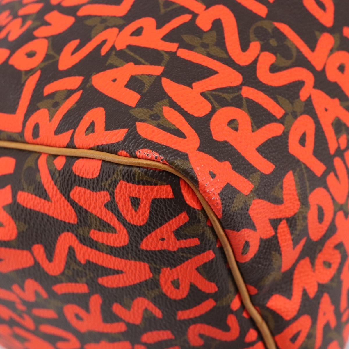 Louis Vuitton Speedy Limited Edition Monogram Graffiti Orange Canvas Handbag (Pre-Owned)