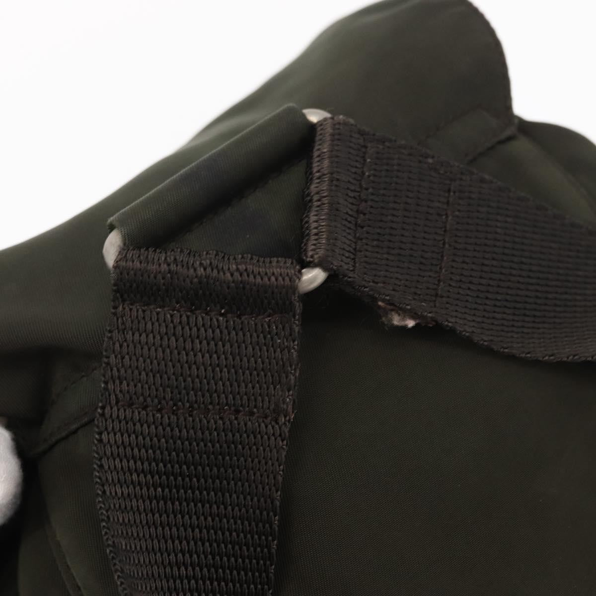 Prada Front Pocket Tessuto Khaki Nylon Backpack Bag (Pre-Owned)
