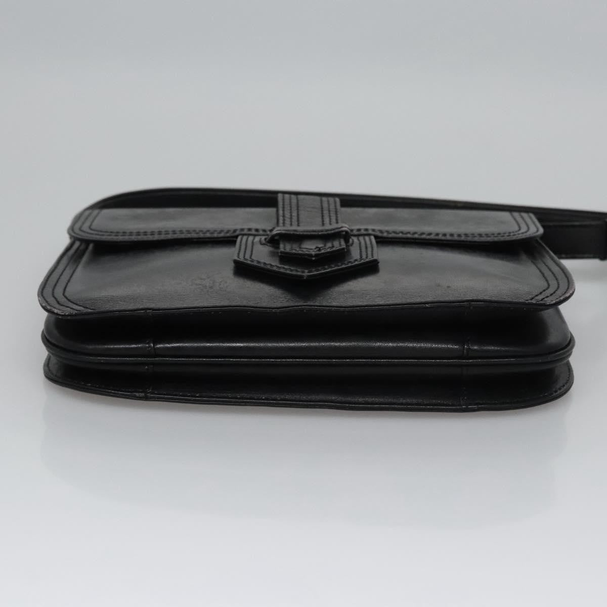 Saint Laurent Vintage Leather Black Leather Handbag (Pre-Owned)