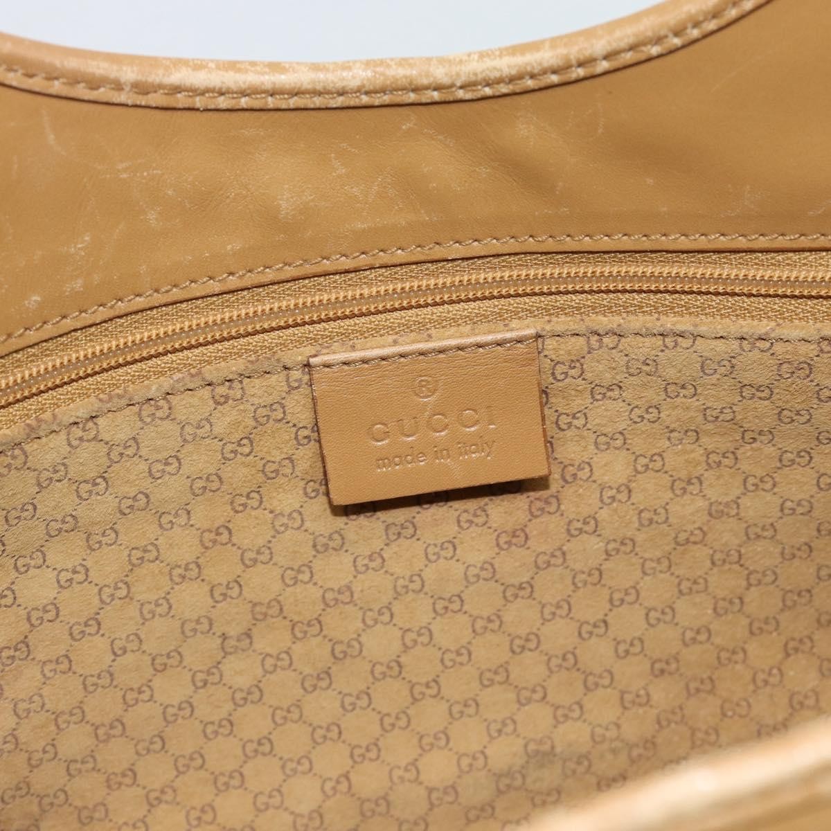 Gucci Jackie O Leather Beige Leather Handbag (Pre-Owned)