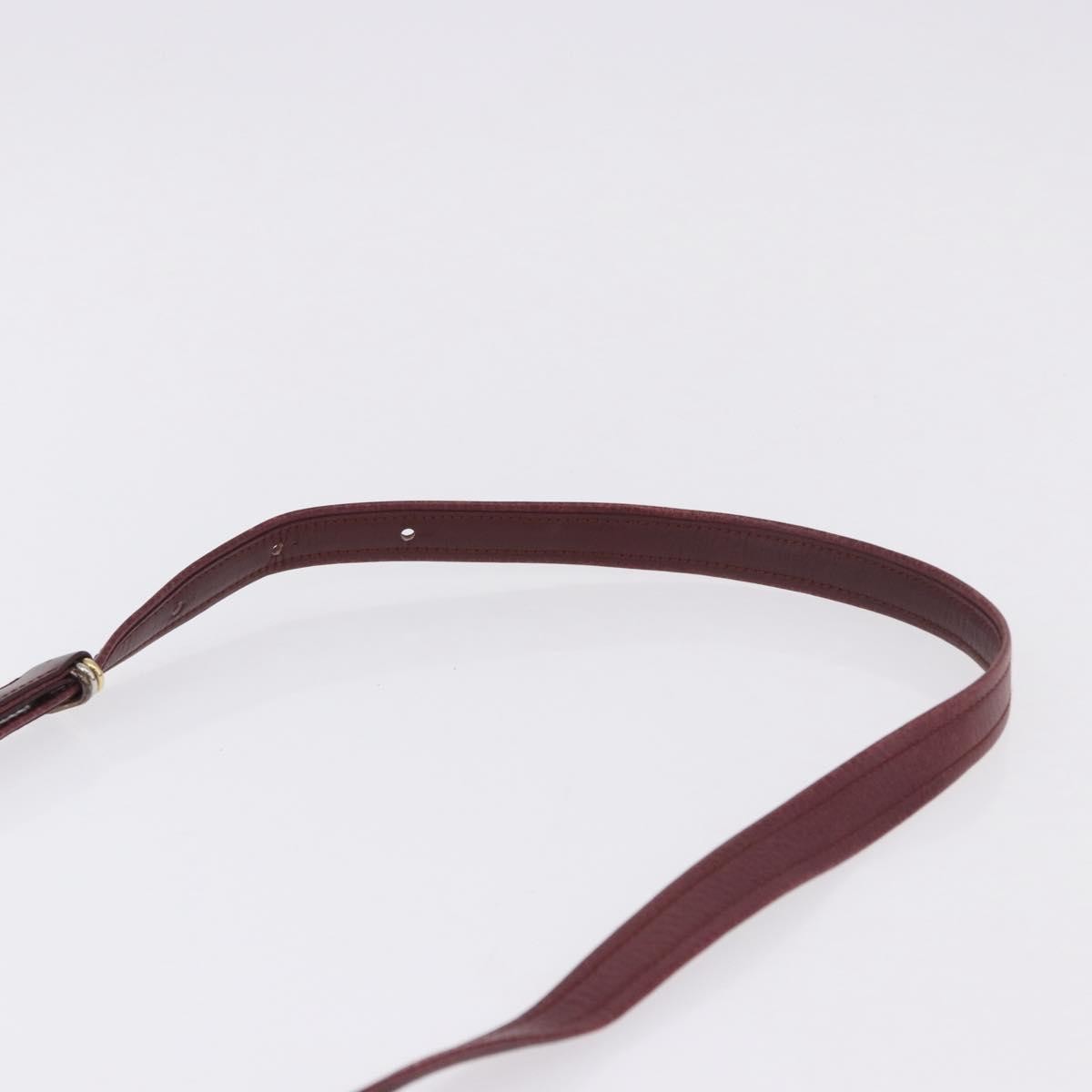 Cartier Tasseled Must De Cartier Leather Burgundy Leather Shoulder Bag Bag (Pre-Owned)