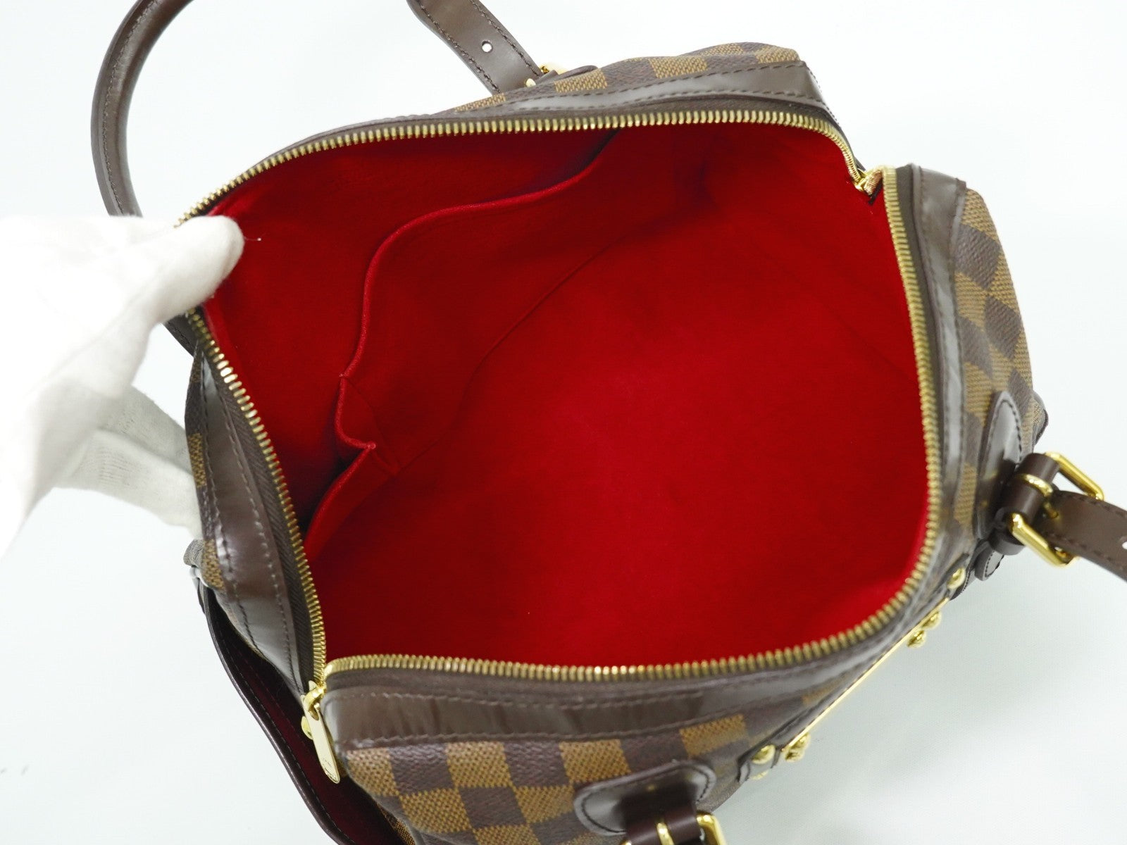 Louis Vuitton Berkeley Damier Brown Canvas Handbag (Pre-Owned)