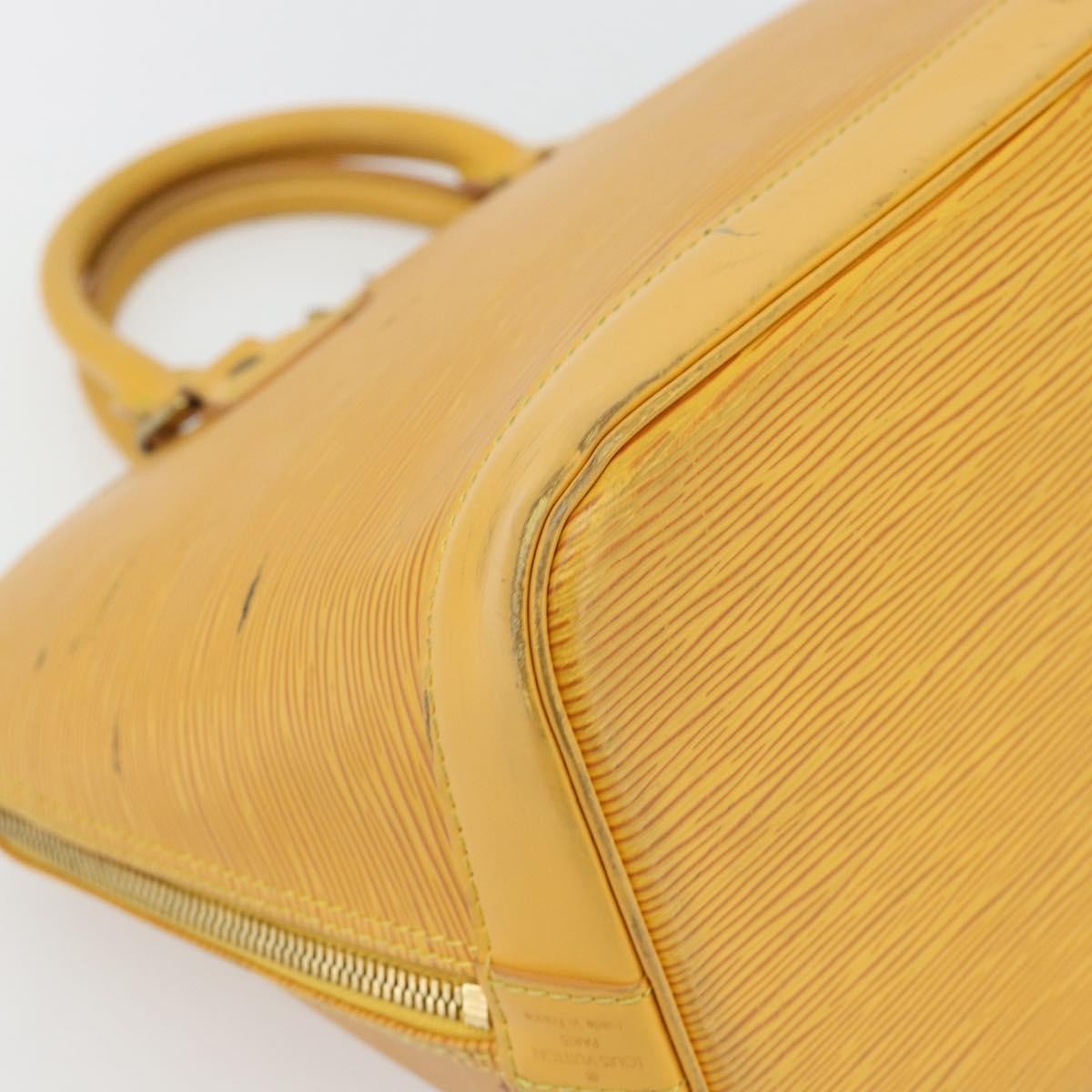 Louis Vuitton Alma Epi Leather Yellow Leather Handbag (Pre-Owned)