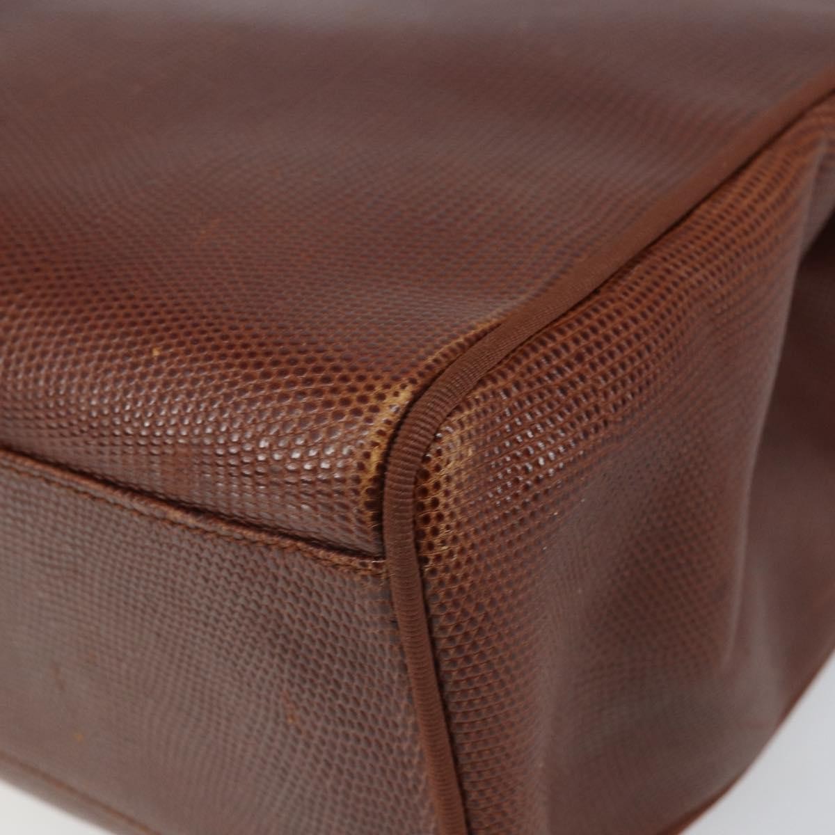 Salvatore Ferragamo Vala Tote Leather Brown Leather Tote Bag Bag (Pre-Owned)