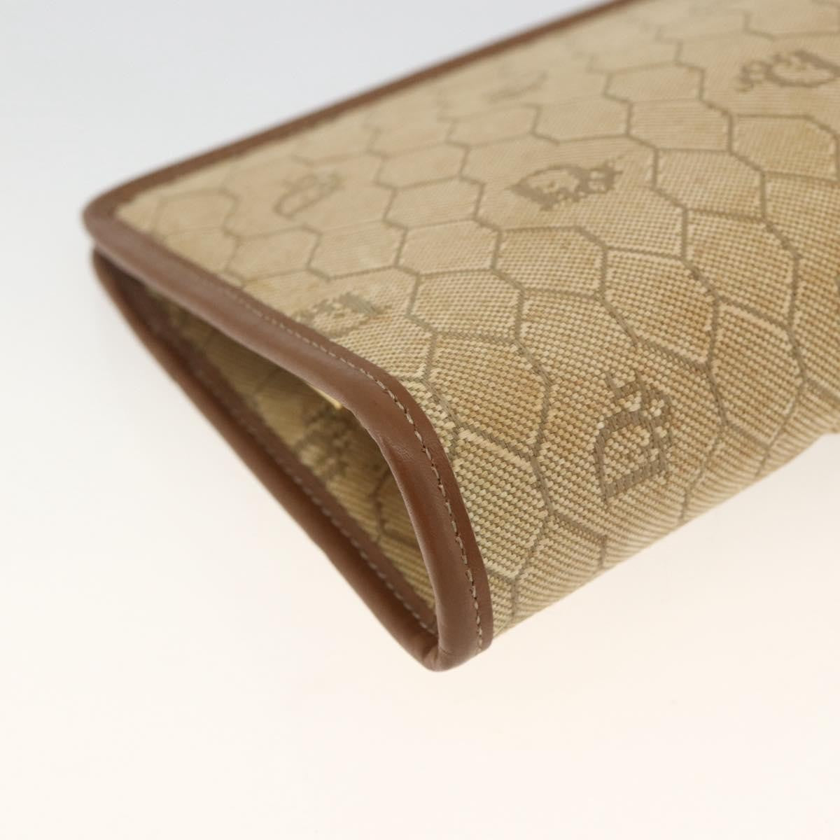 Christian Dior Vintage Honeycomb Clutch Canvas Beige Canvas Clutche & Pouche Bag (Pre-Owned)