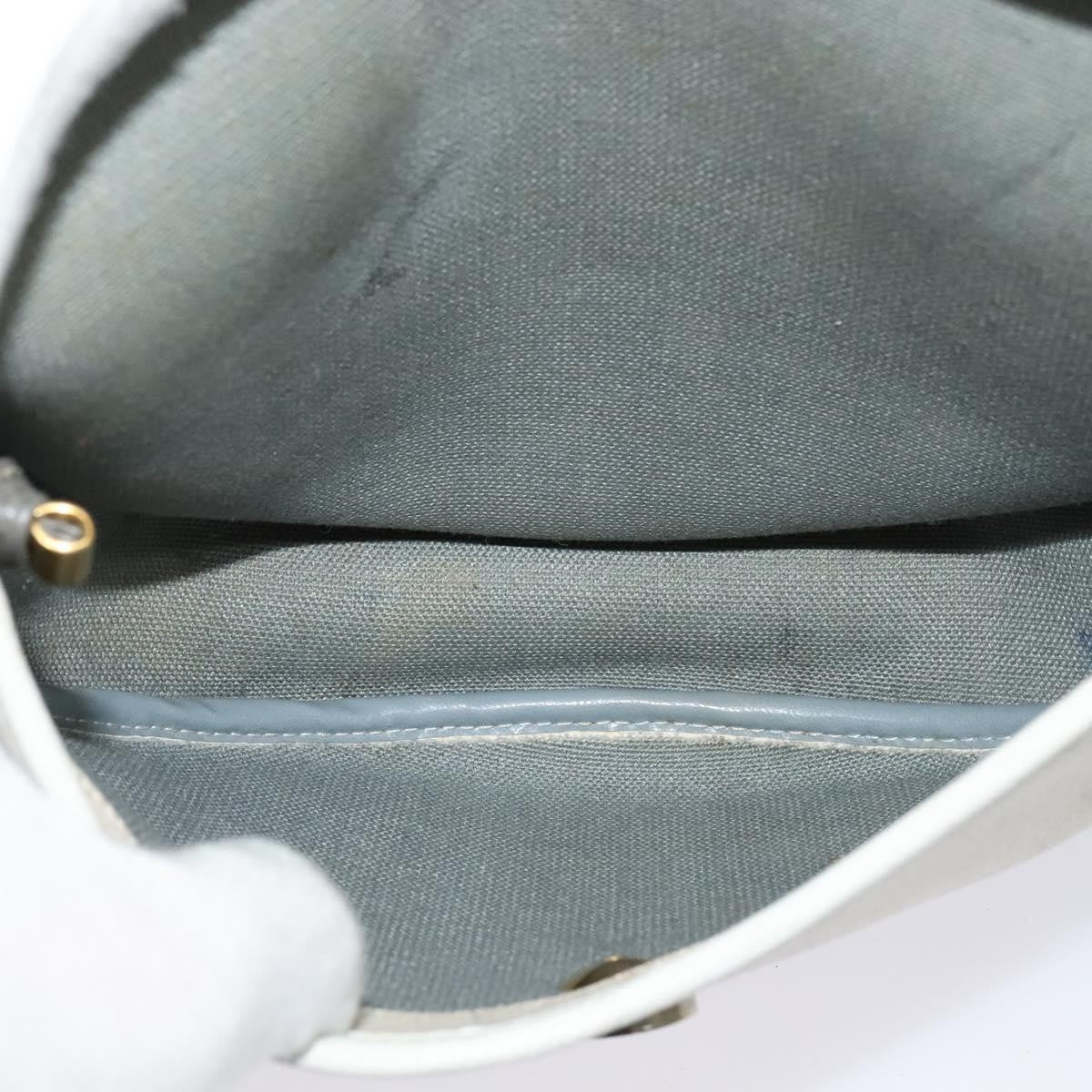 Christian Dior Vintage Honeycomb Canvas White Canvas Shoulder Bag Bag (Pre-Owned)