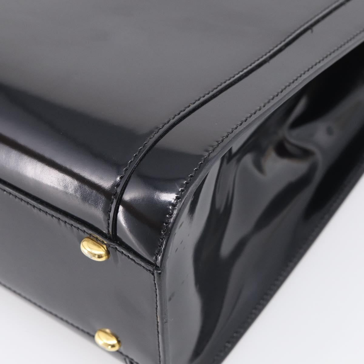 Celine Tote Leather Black Patent_Leather Tote Bag Bag (Pre-Owned)