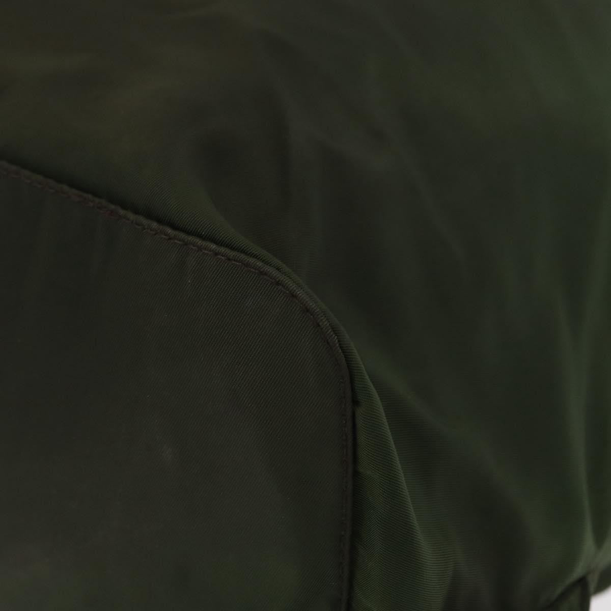 Prada Double Front Pocket Tessuto Khaki Nylon Backpack Bag (Pre-Owned)