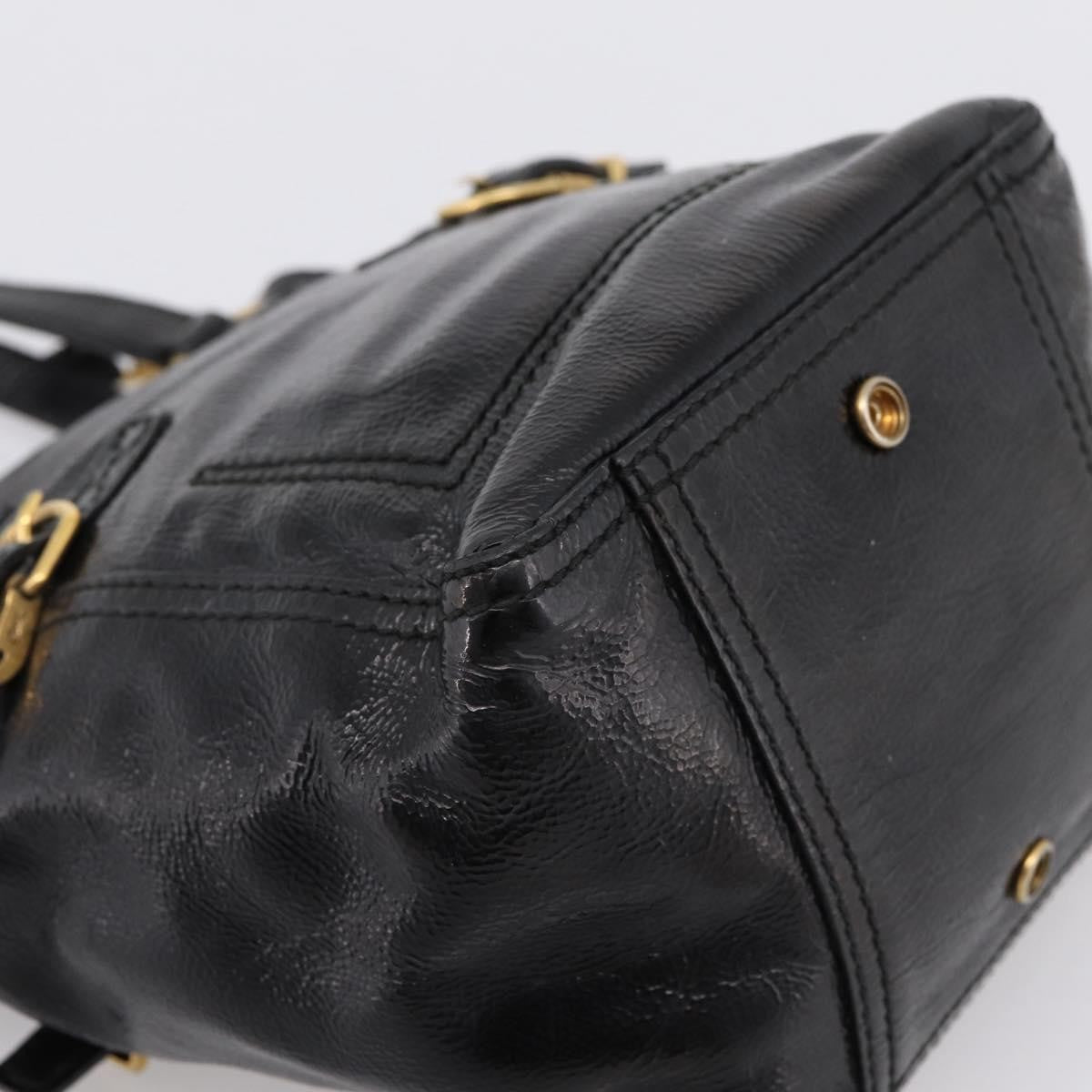 Saint Laurent Downtown Patent Black Patent_Leather Tote Bag Bag (Pre-Owned)
