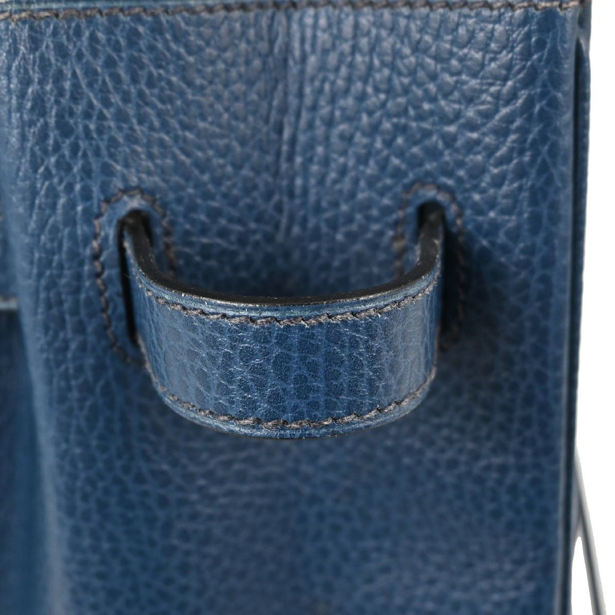 Hermes Birkin Blue Ardennes With Gold Hardware Blue Leather Handbag (Pre-Owned)