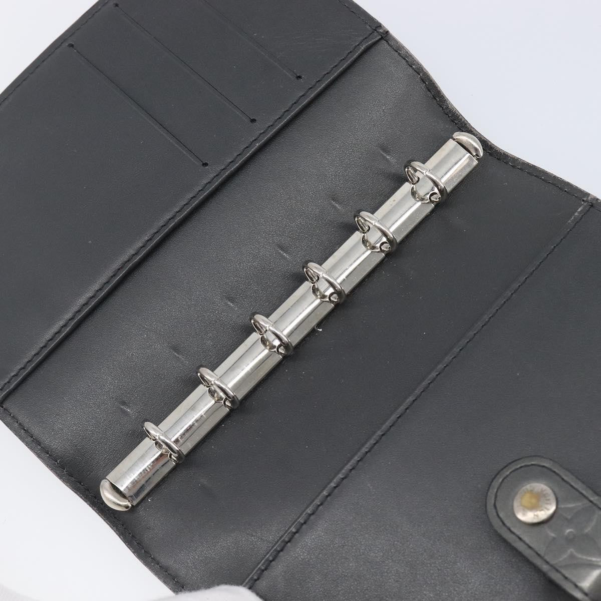 Louis Vuitton Agenda Cover Patent Leather Black Canvas Wallets Accessory (Pre-Owned)