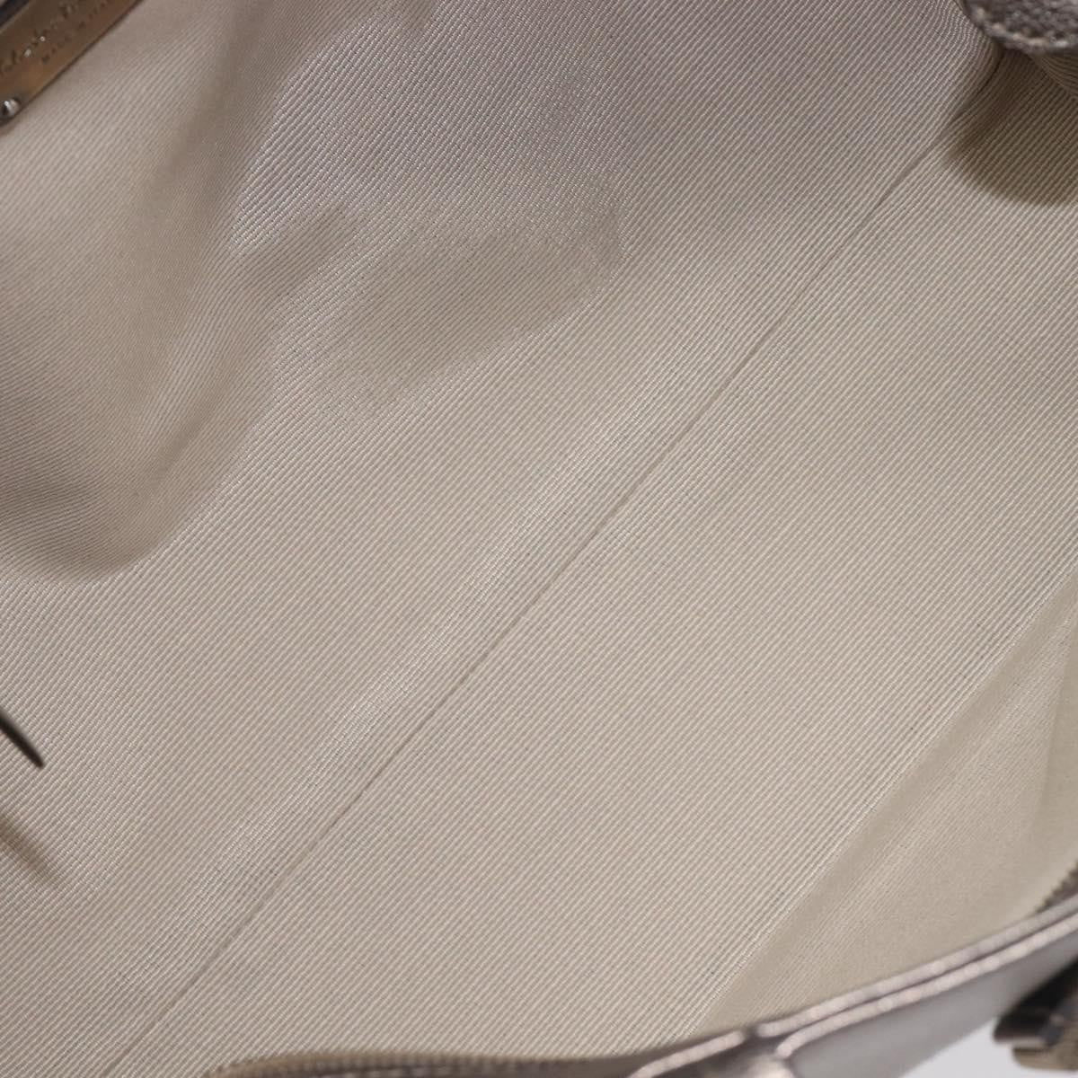 Salvatore Ferragamo Vala Tote Leather Silver Leather Tote Bag Bag (Pre-Owned)