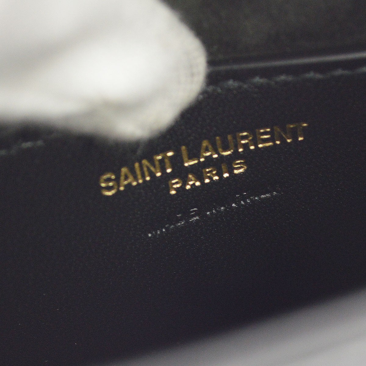 Saint Laurent Le 5 A 7 Vertical Leather Black Leather Shoulder Bag Bag (Pre-Owned)