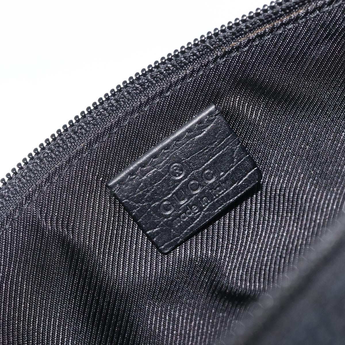 Gucci Zipped Pochette Gg Canvas Black Canvas Shoulder Bag Bag (Pre-Owned)