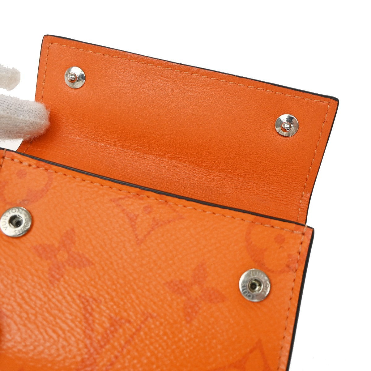 Louis Vuitton Discovery Monogram Taigarama Orange Leather Wallets Accessory (Pre-Owned)