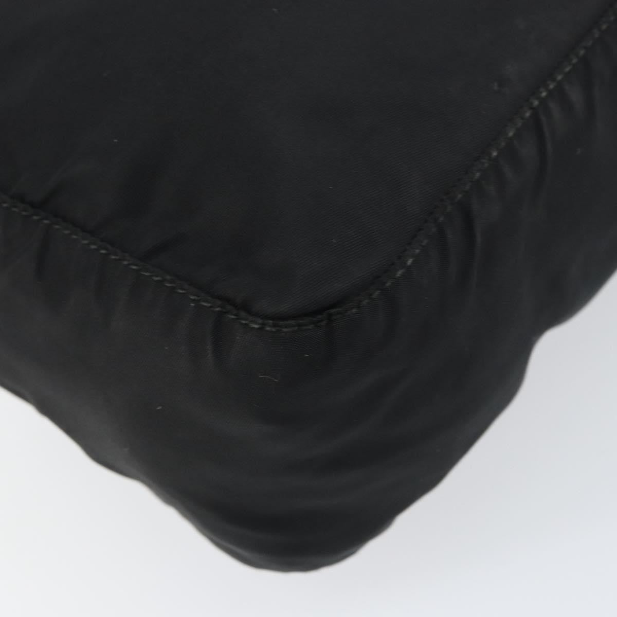 Prada Front Zip Messenger Quilted Tessuto Black Nylon Shoulder Bag Bag (Pre-Owned)