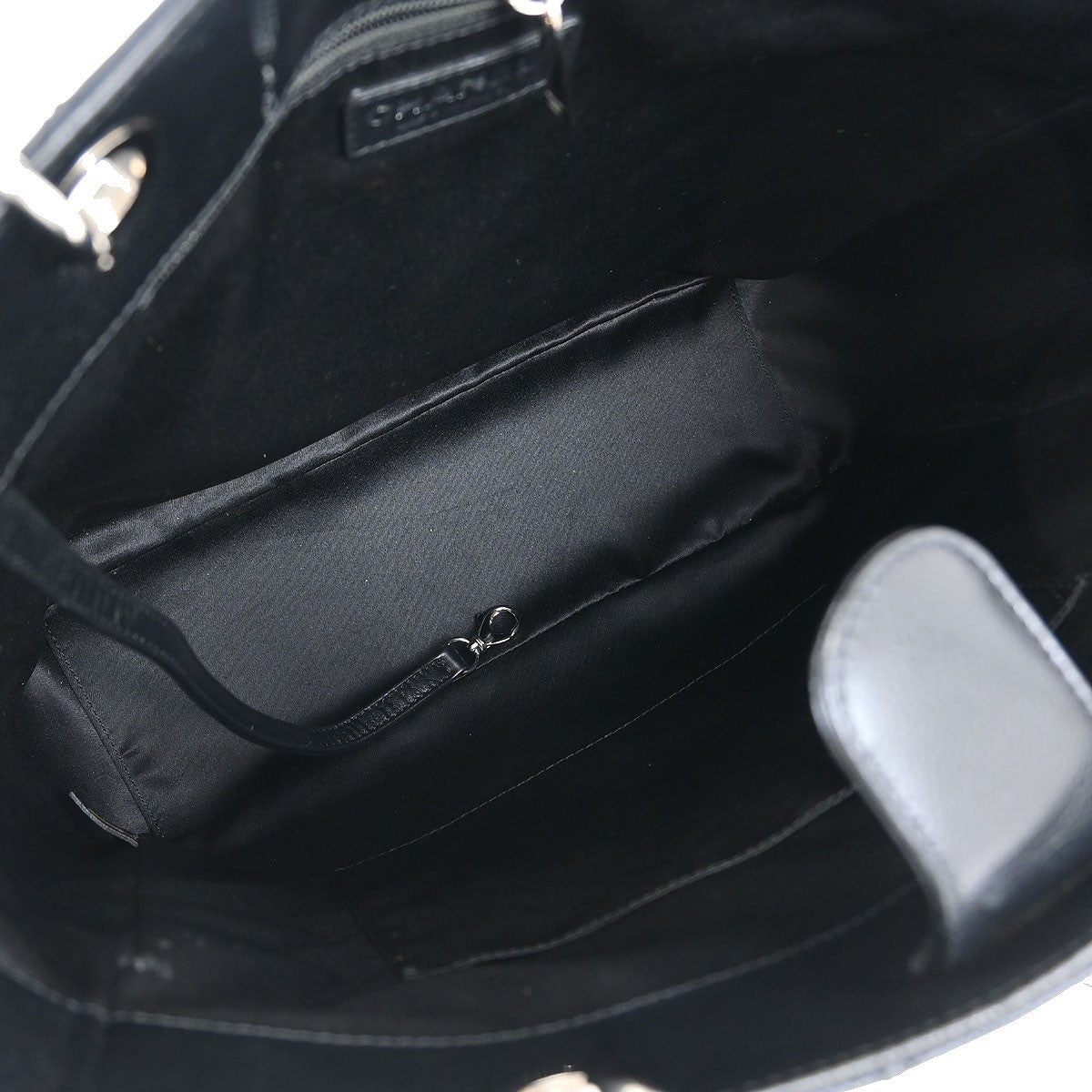 Chanel Petite Shopping Tote Quilted Caviar Black Leather Tote Bag Bag (Pre-Owned)