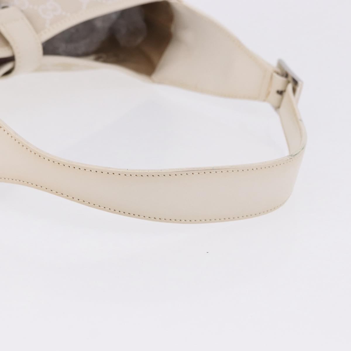 Gucci Jackie Canvas White Canvas Handbag (Pre-Owned)