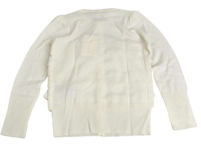 Gucci Kids White Ruffle Wool / Cashmere / Silk Sweater Top(Size 4)
