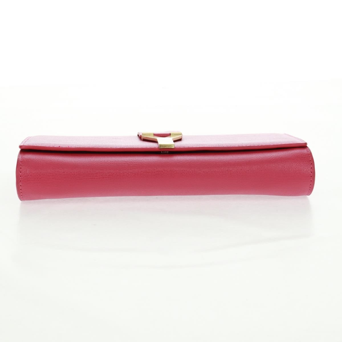 Saint Laurent Chyc Clutch Leather Pink Leather Clutche & Pouche Bag (Pre-Owned)