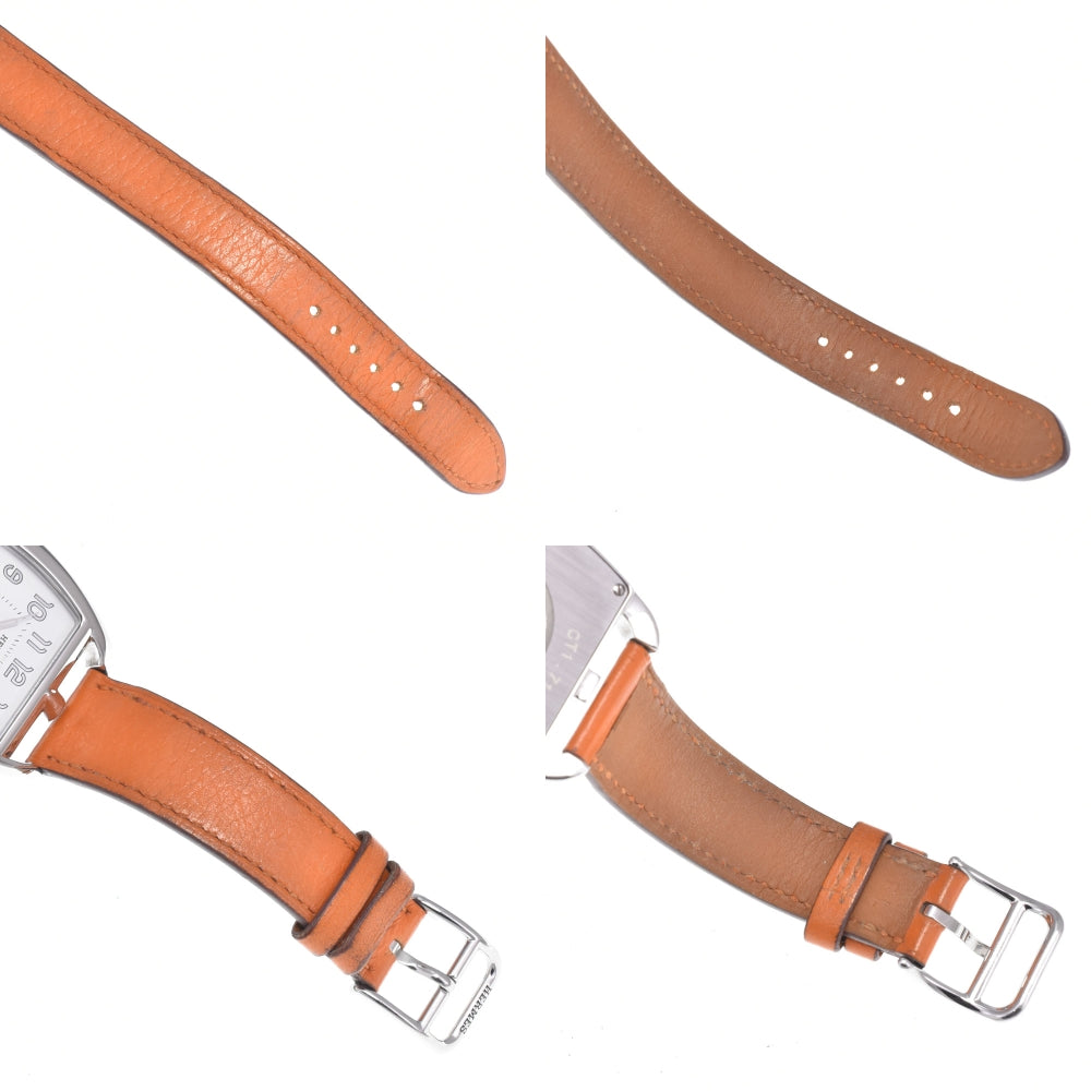 Hermes Cape Cod Quartz Stainless Steel And Leather Watch (Pre-Owned)