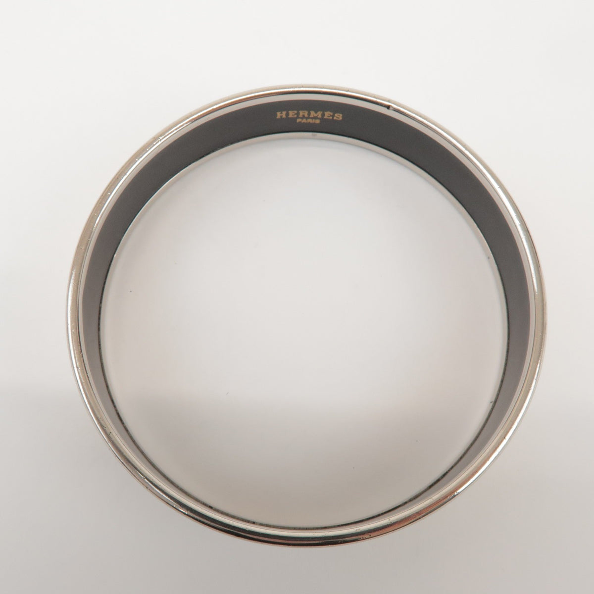 Hermes Caleche Bangle Enamel Silver Silver_Plated Bracelet Jewelry (Pre-Owned)