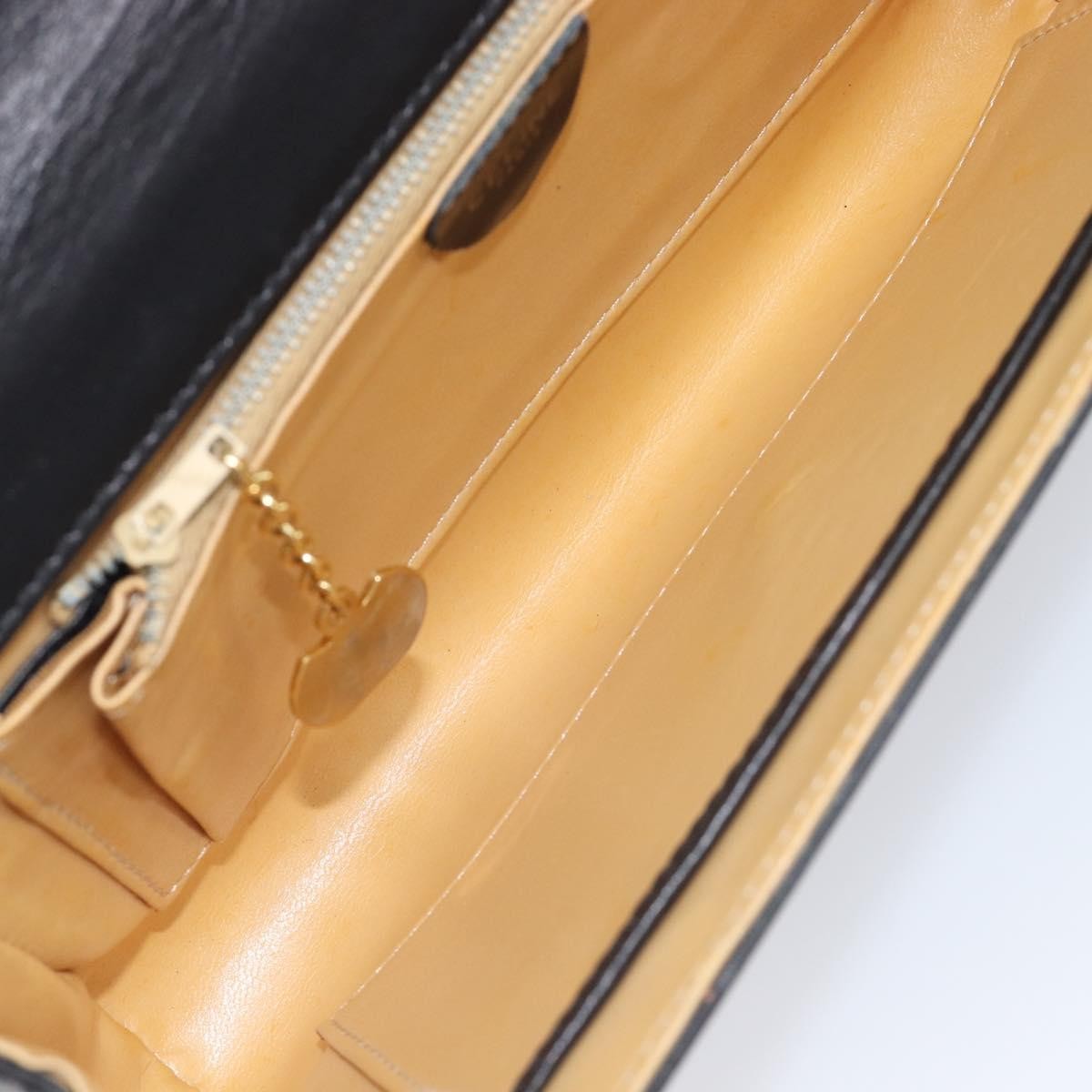 Celine Shoulder Leather Black Leather Shoulder Bag Bag (Pre-Owned)