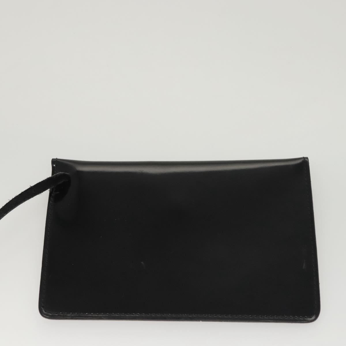 Salvatore Ferragamo Vintage Patent Leather Black Patent_Leather Handbag (Pre-Owned)