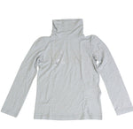Gucci Kids Grey Long Sleeve Cashmere Turtle Neck Top Shirt With Script (Size 4)
