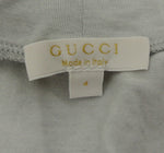 Gucci Kids Grey Long Sleeve Cashmere Turtle Neck Top Shirt With Script (Size 4)