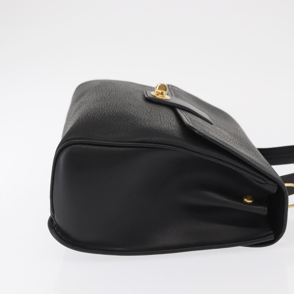 Gucci Vintage Leather Black Leather Handbag (Pre-Owned)