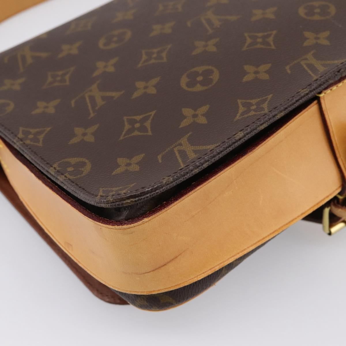 Louis Vuitton Cartouchiere Monogram Brown Canvas Shoulder Bag Bag (Pre-Owned)